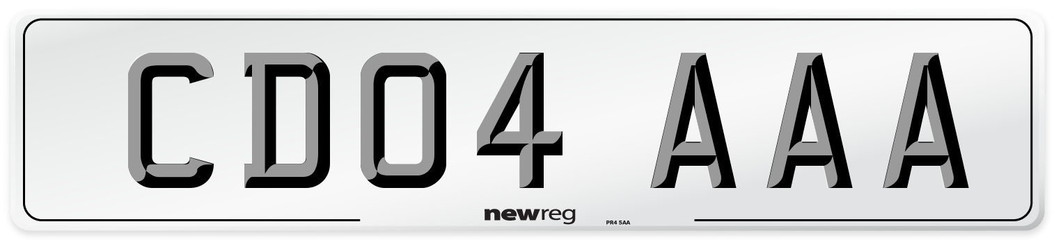 CD04 AAA Number Plate from New Reg